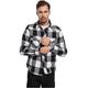 Langarmhemd BRANDIT "Herren Checked Shirt" Gr. L, US-Größen, schwarz-weiß (white, black) Herren Hemden Langarm