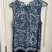 Nine West Tops | Blue Paisley Sleeveless Blouse Size M | Color: Blue/White | Size: M