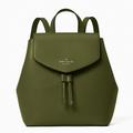 Kate Spade Bags | New Kate Spade Lizzie Saffiano Leather Medium Flap Backpack Enchanted Green | Color: Gold/Green | Size: Os