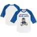 Infant Tiny Turnip White/Royal Toronto Blue Jays Teddy Boy Raglan 3/4 Sleeve T-Shirt