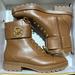 Michael Kors Shoes | New Michael Kors Tatum Pu Leather Ankle Lace Up Combat Boots | Color: Brown | Size: 9.5