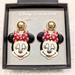 Disney Jewelry | Disney Baublebar Minnie Mouse Glitter Dangle Earrings Nib | Color: Black/Red | Size: Os