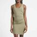 Athleta Dresses | Athleta Women's Della Dress Shadow Olive Xs Athleisure Travel Sleeveless Ruched | Color: Green | Size: Xs