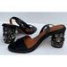 Coach Shoes | Coach Genuine Leather Flower Heel Sandals, New, 6.5 Size | Color: Black | Size: 6.5