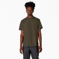 Dickies Men's 1922 Short Sleeve Work Shirt - Rinsed Olive Green Size M (HS26)