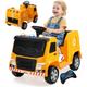 Tracteur Electrique Enfants 3-8 Ans avec Télécommande 2,4G Camion Poubelle Recyclage électrique