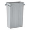 Abfallbehälter grau 75 Liter mit Tragegriffen grau, WAS, 56.5x76x28 cm