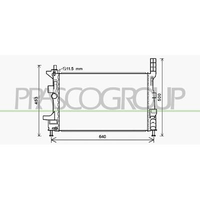 PRASCO Kühler, Motorkühlung für FORD 1830143 BV618005BD BV618005BC FD428R003