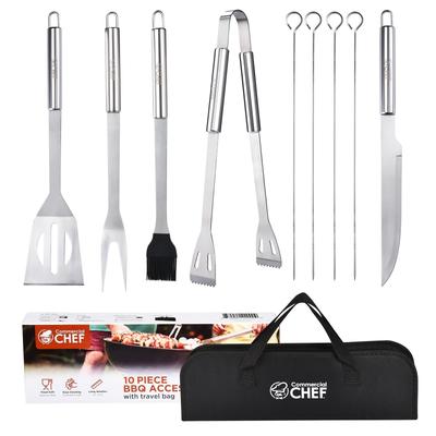 10 Piece BBQ Grill Accessories - Grill Tools - Grill Kit BBQ Set