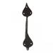 Black Wrought Iron 2 9" Door Handle Pull "Inverted Spade" Design Renovators Supply