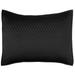 Kahn 26 Inch Hand Stitched Standard Pillow Sham, Cotton Fill, Matte Black