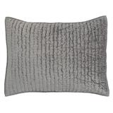 Lipa 20 x 26 Classic Handmade Standard Pillow Sham, Smoke Gray Rayon Velvet