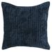 Lipa 26 Inch Square Hand Stitched Euro Pillow Sham, Rayon Velvet Ocean Blue