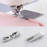 Naierhg 1Pc Rolled Hem Foot for Brother Janome Singer Silver Color Bernet Sewing Machine