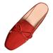 Fsqjgq Tennis Shoes Womens Womens Shoes Women S New Suede Flat Shoes In Spring And Summer Bowknot Fashion Sandals Red Asian Size 40