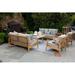 CO9 Design Monica 6 Piece Deep Seating Group w/ Cushions Wood/Natural Hardwoods/Teak in Brown/Gray/White | Outdoor Furniture | Wayfair