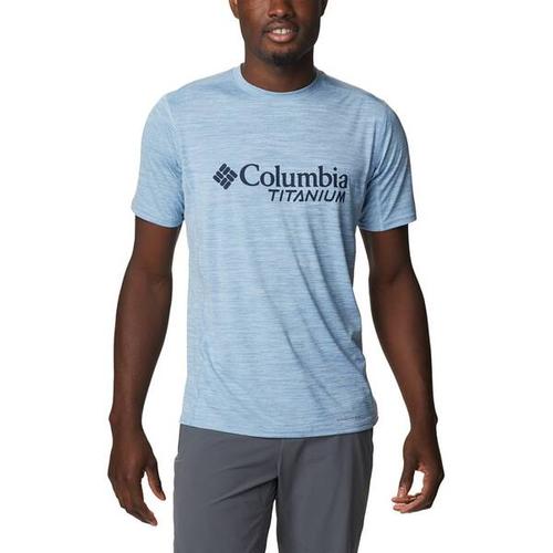 COLUMBIA-Herren-Oberteil-M Titan Pass™ Graphic Tee, Größe XL in Blau