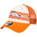Men's New Era Cream/Orange Denver Broncos Team Stripe Trucker 9FORTY Snapback Hat