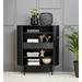 AllModern Asta Black Oak Accent Cabinet Wood in Black/Brown | 49.21 H x 43.31 W x 17.72 D in | Wayfair 85B12622E9CB4CABA053D28D5C5F0565