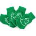 LA TALUS 4Pcs Pet Ankle Socks Christmas Series Pattern Anti-skid Good Elasticity Cartoon Pet Cotton Short Socks for Holiday Green Xmas Tree S