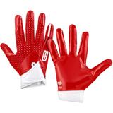 Grip Boost Stealth 5.0 Solid Color Adult Football Gloves Red