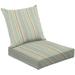 2-Piece Deep Seating Cushion Set Stripes seamless Textured vertical lines blue orange beige for modern Outdoor Chair Solid Rectangle Patio Cushion Set