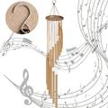 Outdoor Wind Chimes 90cm Memorial Wind Chimes with Hooks 18 Aluminum Alloy Tubes Wind Bell with Wood Design Gift for Garden Backyard Home Decor