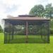 Outdoor Patio Gazebo Canopy Tent With Ventilated Double Roof And Mosquito Net 13x10