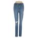 Hollister Jeggings - Low Rise: Blue Bottoms - Women's Size 24 - Distressed Wash