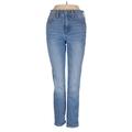 Madewell Jeans - Mid/Reg Rise Skinny Leg Denim: Blue Bottoms - Women's Size 24 - Medium Wash