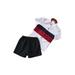 Casual Colorblock Stand Collar Short Sleeve Multicolor Toddler Boy Two-piece Outfits ( Boy s)