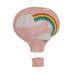 wofedyo desk lamp Rainbow Hot Air Ball Ceiling Lamp (Lantern-Paper Shade led lights127 table lamp Pink 55*50*1