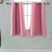 wofedyo blackout curtains for bedroom 2PC Insulated Foam Lined Heavy Thick Grommet Window Curtain Panels curtains for bedroom curtains for living room Pink 24*13*6