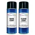 Spectral Paints Compatible/Replacement for Saab 253 Java Black Mica: 12 oz. Base & Clear Touch-Up Spray Paint