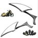 Motorcycle Side Mirror | Blade Rear View Mirrors Luxurious Look | Chrome Finish Motorcycle Rearview Mirrors Motorbike Rear View Side Mirrors Motorcycle Aluminum Blade Universal Rearview