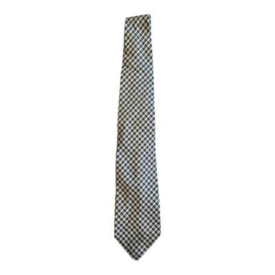 J. Crew Accessories | J Crew Checked Silk Men's Tie// Cream, Navy, Yellow//Business/Formal Wear | Color: Blue/Yellow | Size: Os