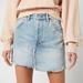Free People Skirts | Brea Cut Off Denim Skirt In Mile High Blue | Color: Blue/Red | Size: 30