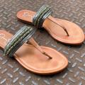 Jessica Simpson Shoes | Jessica Simpson Women Sandal Js-Kina Thong Shoes Flat Size 9.5m | Color: Brown | Size: 9.5