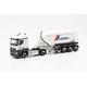 herpa truck model Mercedes-Benz Actros Streamspace Eutersilo-tractor-trailer Cemex, true to its original scale of 1:87, plastic truck model for diorama, model building, Made in Germany