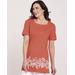 Blair Women's Short-Sleeve Square-Neck Anytime Tunic - Orange - XLG - Womens