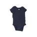 Carter's Short Sleeve Onesie: Blue Polka Dots Bottoms - Size 3 Month