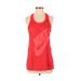 Nike Active Tank Top: Red Solid Activewear - Women's Size X-Small