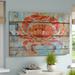 Breakwater Bay Crab on Wood by Cora Niele Graphic Art on Canvas in White | 24 H x 36 W x 2 D in | Wayfair C5FCA85BE434421CBB8B85F2F3610CBA