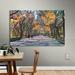 Charlton Home® Central Park by George Zucconi Print on Canvas in Black/Gray/Yellow | 36 H x 48 W x 2 D in | Wayfair