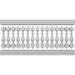 Ekena Millwork Fiberthane Traditional Balustrade Railing Kit Artificial Hedge, Fiberglass in White | 37 H x 84 W x 7 D in | Wayfair BALK37X084TRN