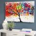 Wade Logan® 'Rainbow Tree II' by Jolina Anthony Graphic Art Print on Canvas Metal in Black/Blue/Red | 32 H x 48 W in | Wayfair