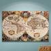 World Menagerie World Map by Henricus Hondius Graphic Art on Canvas in Brown/Green | 24 W x 2 D in | Wayfair 76547A3284914A589D9654619EF0F8E1