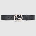 GUCCI GG Supreme Belt With G Buckle, Size 100