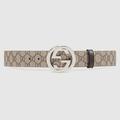 GUCCI GG Supreme Belt With G Buckle, Size 90