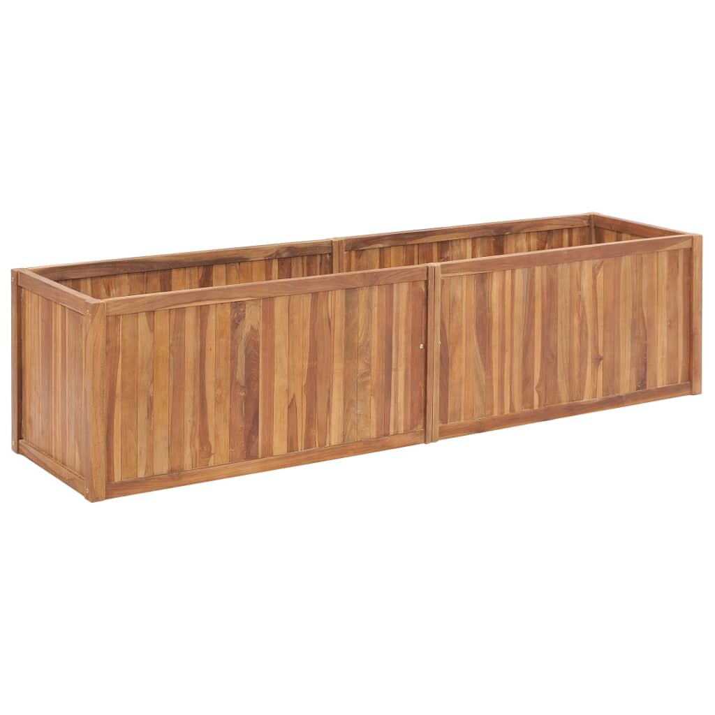 vidaXL Garten-Hochbeet 200 x 50 x 50 cm Massivholz Teak Image